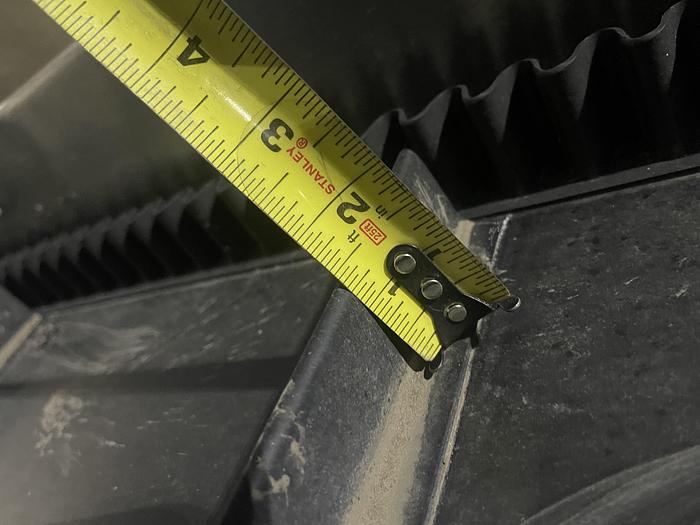 Used 10" Wide x 10.5 Long Flighted Incline Conveyor