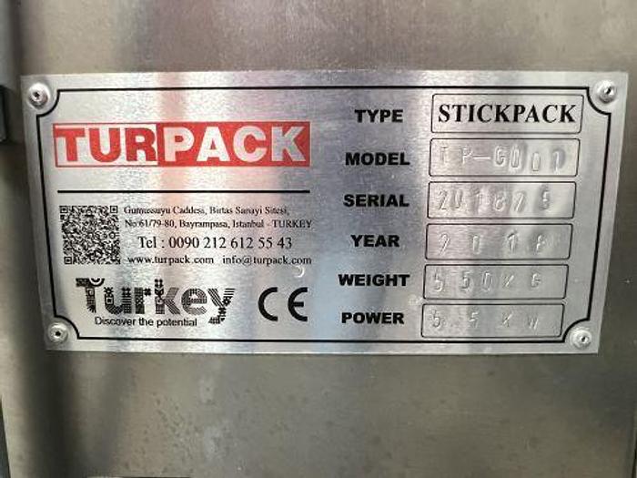 Used Tur Pack 5 Lane  Stick Pack Vertical Form Fill & Seal Bagger