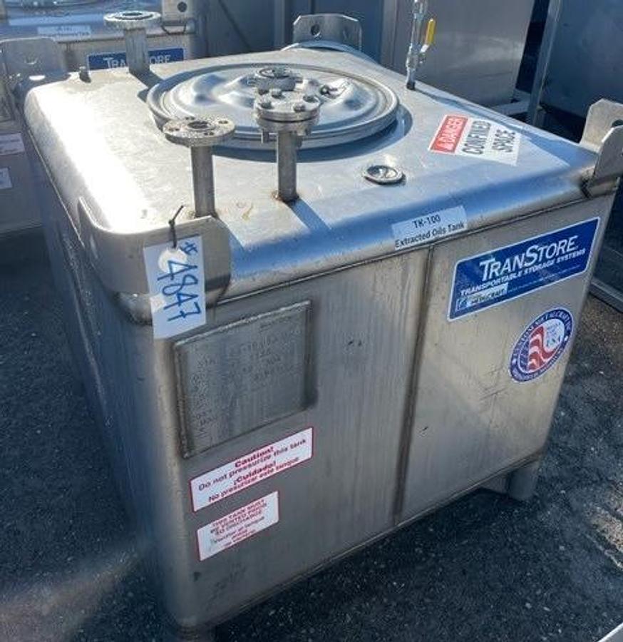Used Custom Metalcraft 300 Gallon Stainless Steel Tote