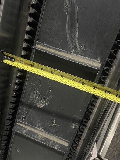 Used 10" Wide x 10.5 Long Flighted Incline Conveyor