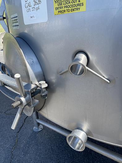 Used 2,626 Gallon Stainless Steel Jacketed White Wine Tanks
