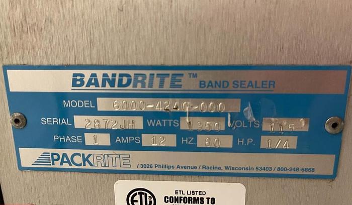 Used BandRite Band Sealer Model 6000-4240-00