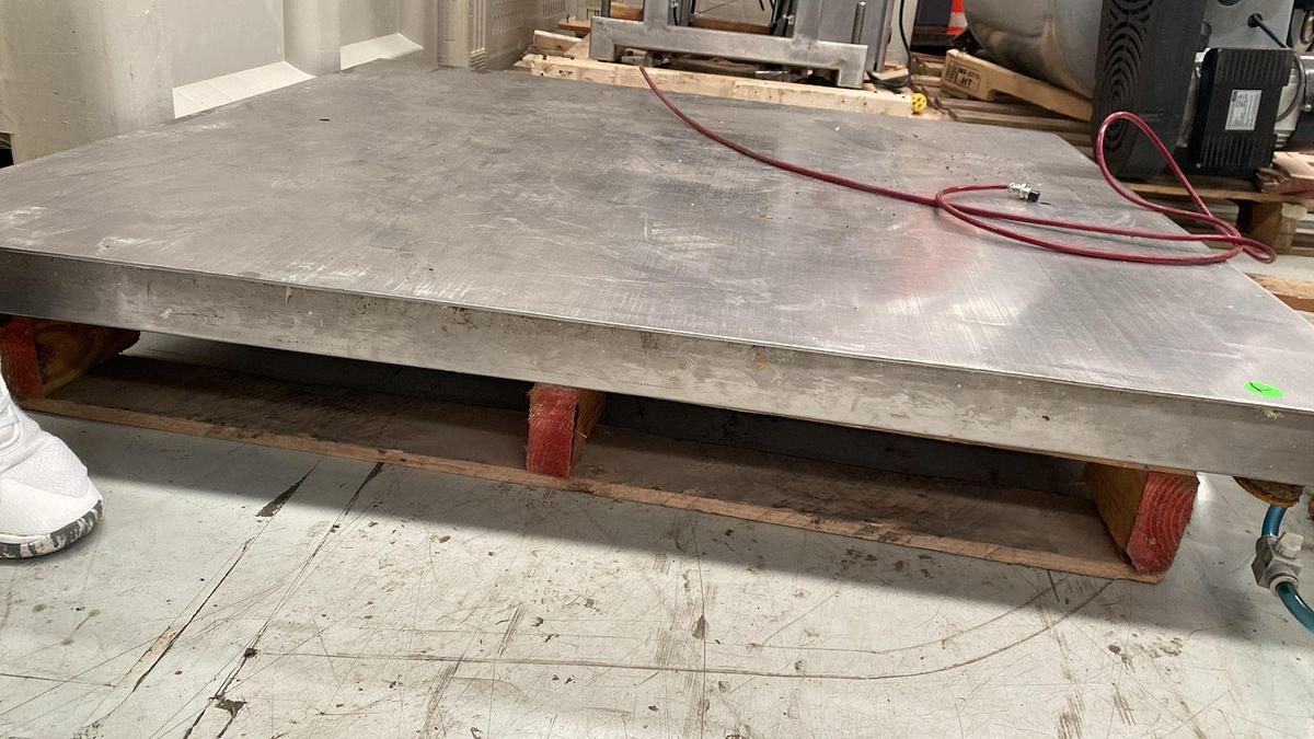 Used 5,000 Lb Stainless Steel Floor Scale