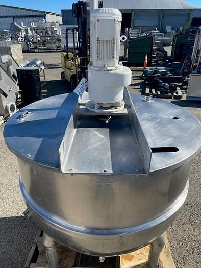 Used Groen 300 Gallon Type 316 Stainless Steel Jacketed Steam Mix Kettle with Scrape Surface Agitation