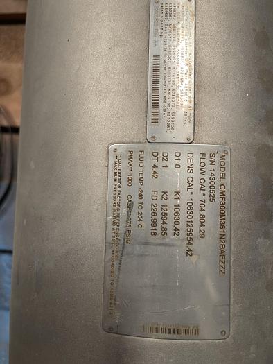 Used Micro Motion Mass Flow Meter