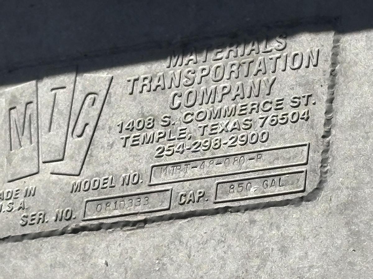 Used MTC 850 Gal Capacity Ribbon Blender