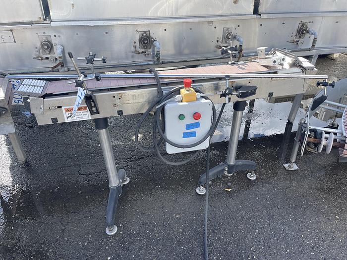 Used 6" Wide x 5' Long Table Top Plastic Link Conveyor