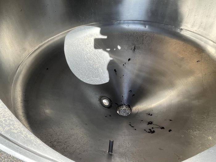 Used 200 Gallon Stainless Steel Cone Top & Bottom Batch Tank