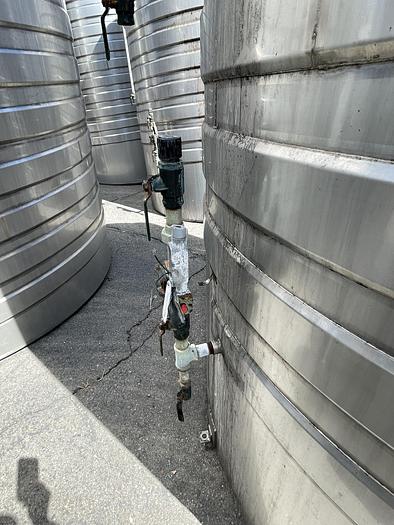 Used 3,275 Gallon Stainless Steel Jacketed White Wine Tanks