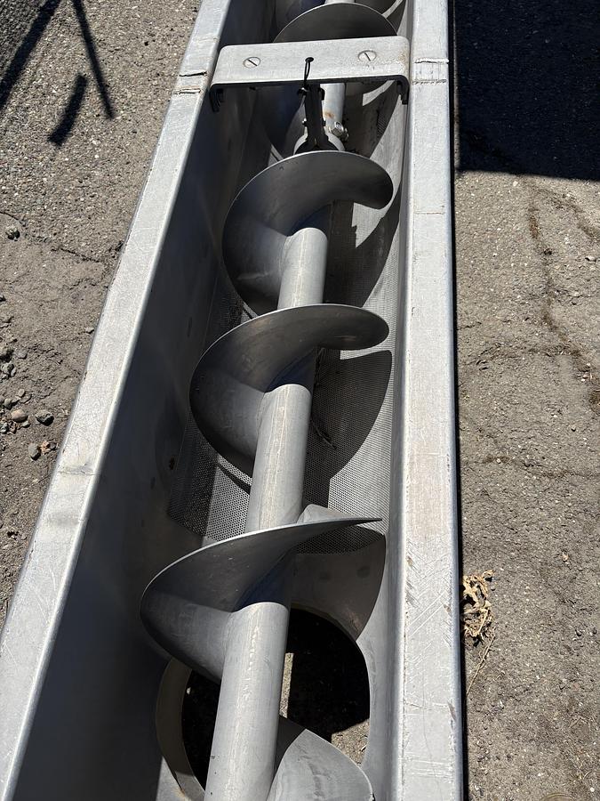 Used 12'' Wide x 10' Long Stainless Steel Screw Conveyor