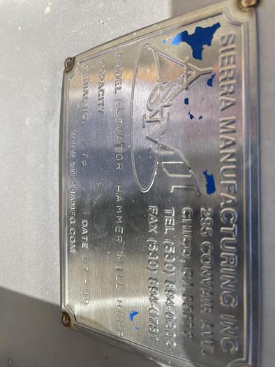 Used Sierra Manufacturing Inc. Stainless Steel Elevator