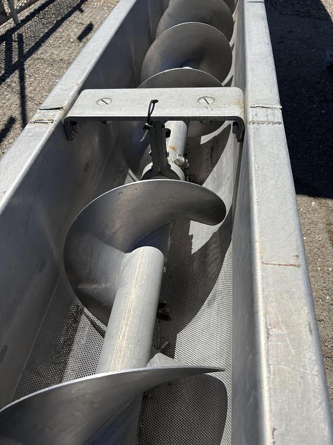 Used 12'' Wide x 10' Long Stainless Steel Screw Conveyor