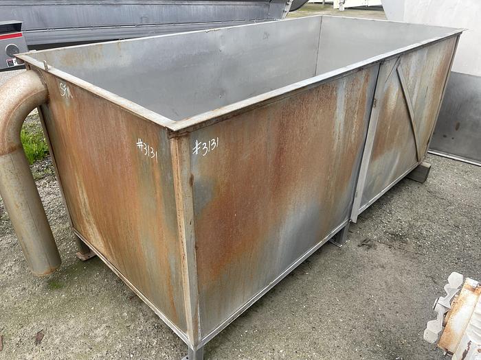 Used 800 Gallon Rectangular Stainless Steel Tank #3131