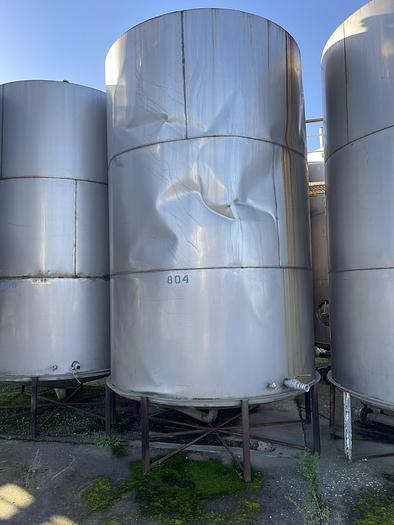 Used 4,400 Gallon Vertical Stainless Steel Storage Tanks