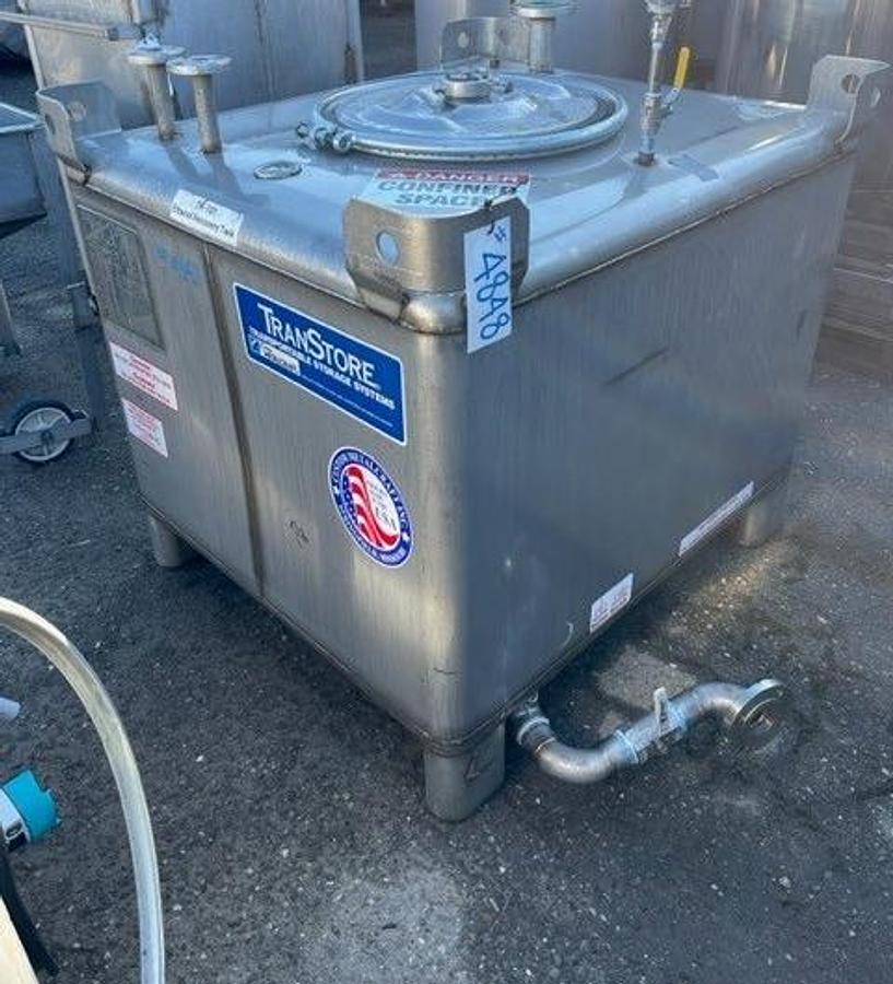 Used Custom Metalcraft 300 Gallon Stainless Steel Tote