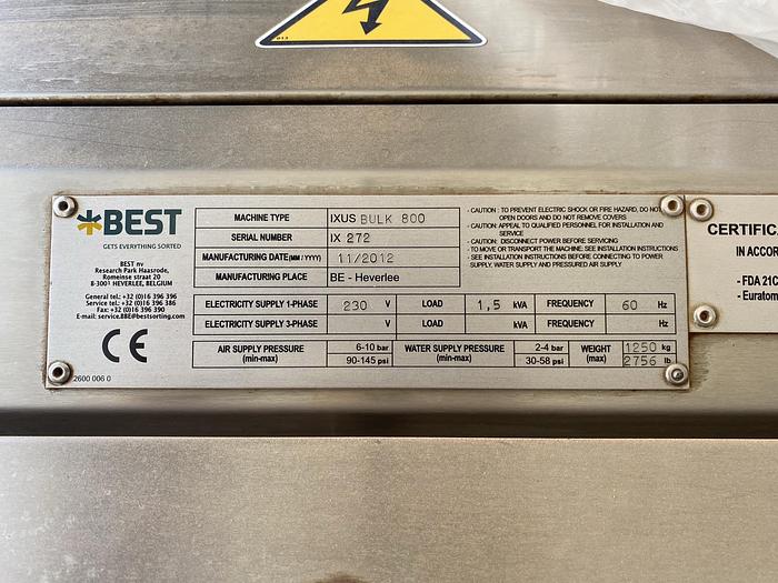 Used Best Tomra Ixux Bulk 800