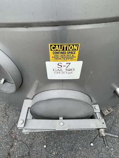 Used 5,483 Gallon Stainless Steel Jacketed White Wine Tanks