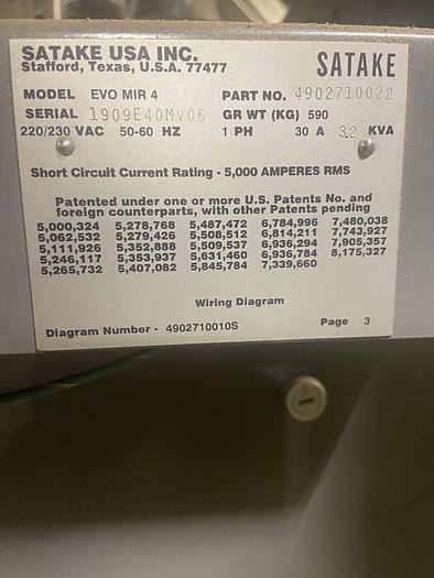 Used Satake Evo MIR 4