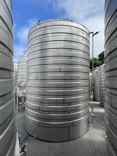 Used 5,483 Gallon Stainless Steel Jacketed White Wine Tanks