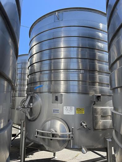 Used 2,626 Gallon Stainless Steel Jacketed White Wine Tanks
