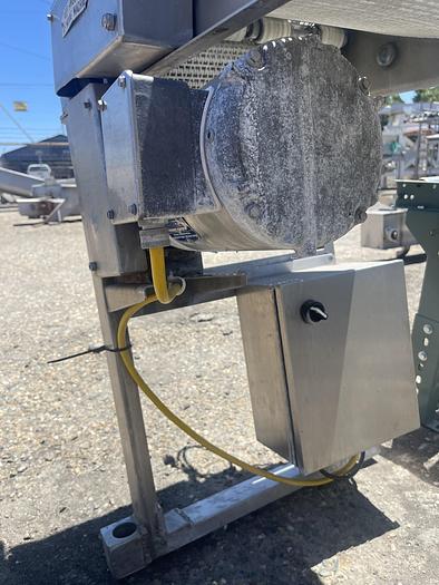 Used 14" Wide x 80" Long Stainless Steel Intra- Lox Flat Belt Conveyor