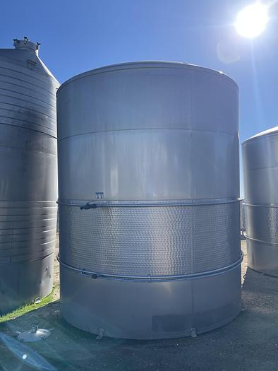Used 12,100 Gallon Mueller Vertical Stainless Steel Wine Tank