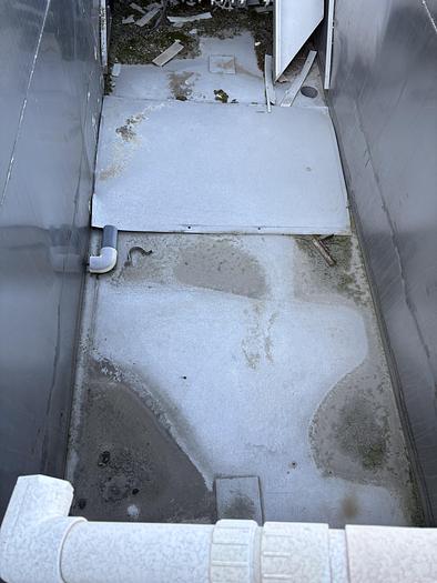 Used Stainless Steel Wash Tank 48" W x 14' L x 45" D