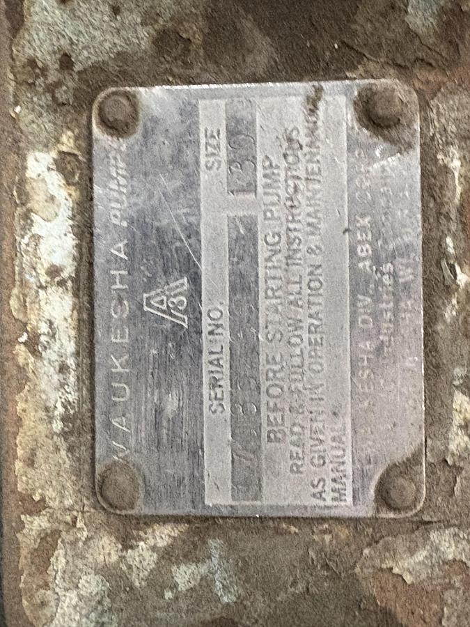 Used Waukesha Waukesha Model 130 Positive Displacement Pump Head