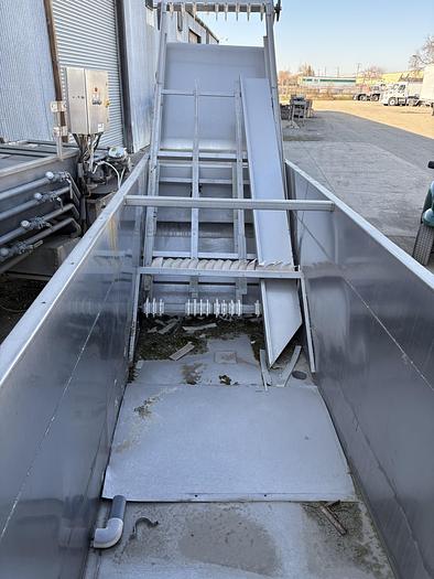 Used Stainless Steel Wash Tank 48" W x 14' L x 45" D