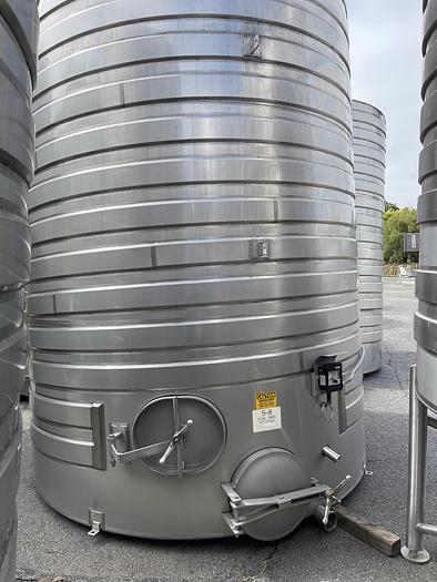 Used 5,483 Gallon Stainless Steel Jacketed White Wine Tanks