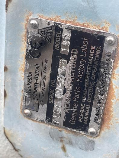 Used Waukesha Model 130 Positive Displacement Pump Head