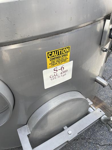 Used 4,589 Gallon Stainless Steel Jacketed White Wine Tanks