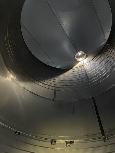 Used 1,750 Mueller Vertical Stainless Steel Jacketed Tank