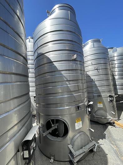 Used 1,661 Gallon Stainless Steel Jacketed White Wine Tanks