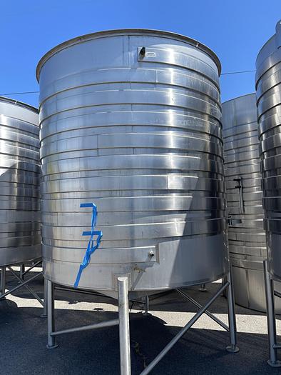Used 2,626 Gallon Stainless Steel Jacketed White Wine Tanks
