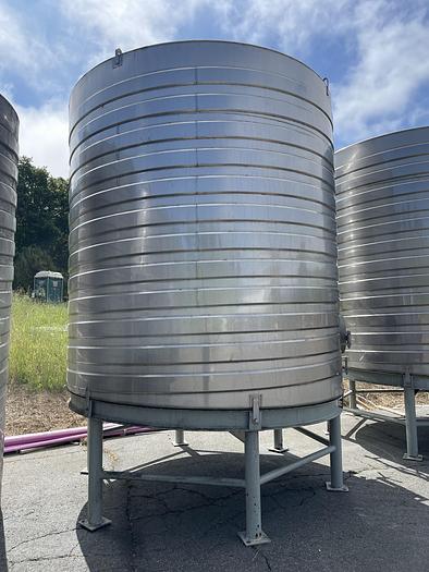Used 5,395 Gallon Stainless Steel Jacketed White Wine Tanks