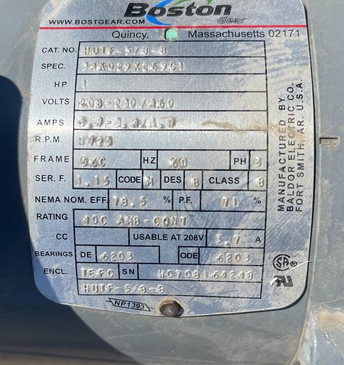 Used Boston Gear Rotary Airlock Valve