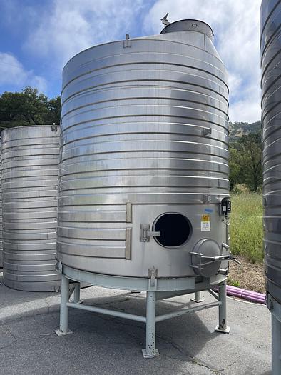 Used 5,395 Gallon Stainless Steel Jacketed White Wine Tanks