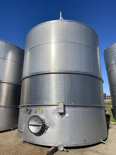 Used 12,100 Gallon Mueller Vertical Stainless Steel Wine Tank