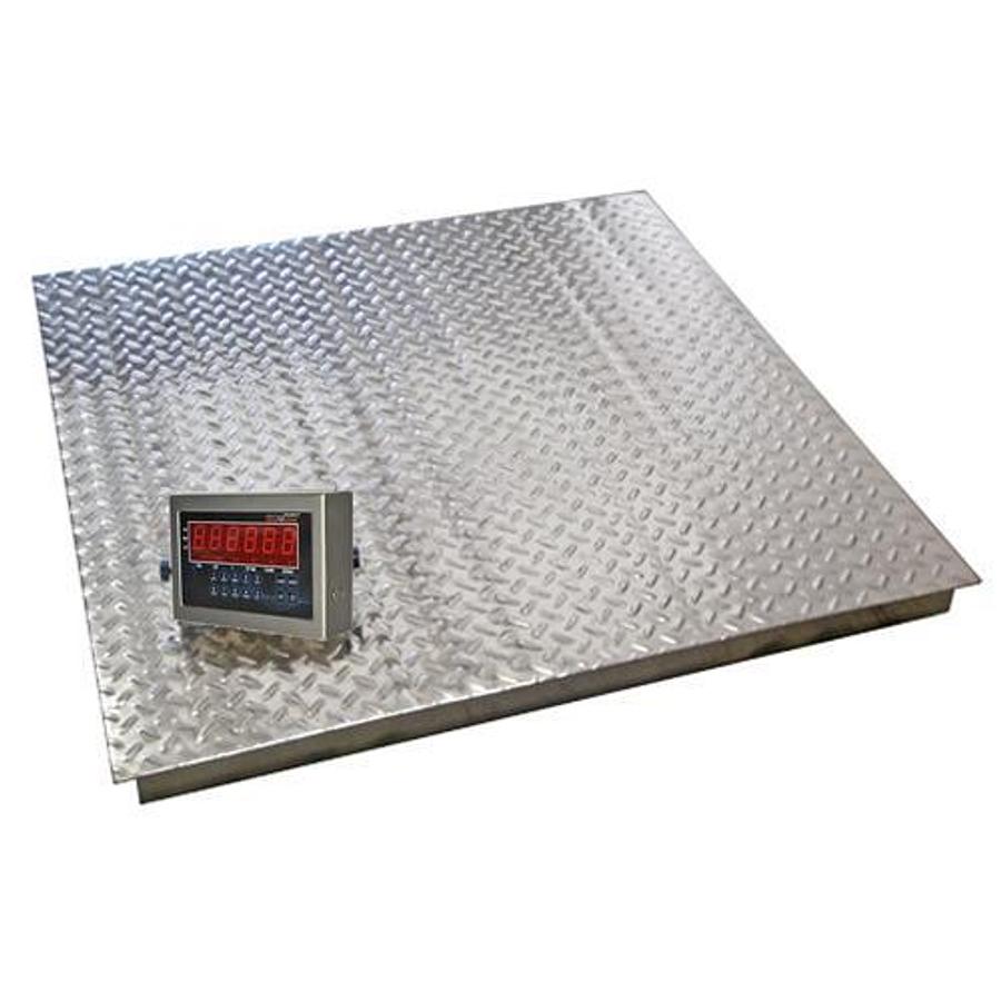 Used 5,000 Lb Stainless Steel Floor Scale