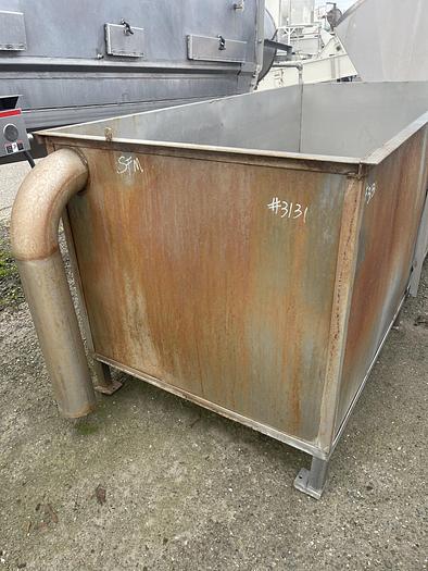 Used 800 Gallon Rectangular Stainless Steel Tank #3131