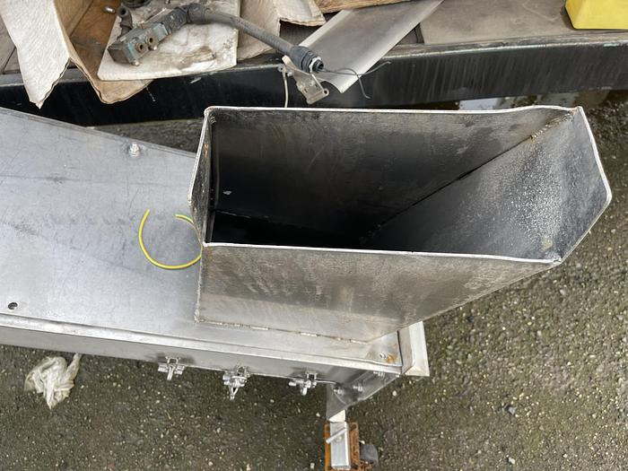 Used 10' Long X 8" Diameter Stainless Steel Incline Auger Screw Conveyor