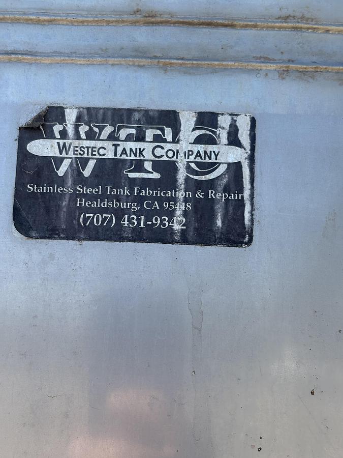 Used 6,124 Gallon Vertical Stainless Steel Jacketed Wine Tanks