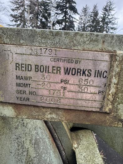 Used Reid Boiler Works Retort Double Door Retort