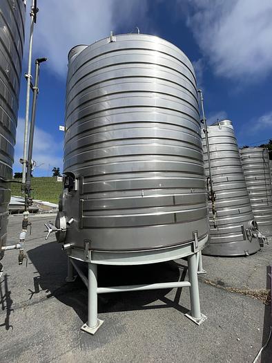 Used 5,395 Gallon Stainless Steel Jacketed White Wine Tanks