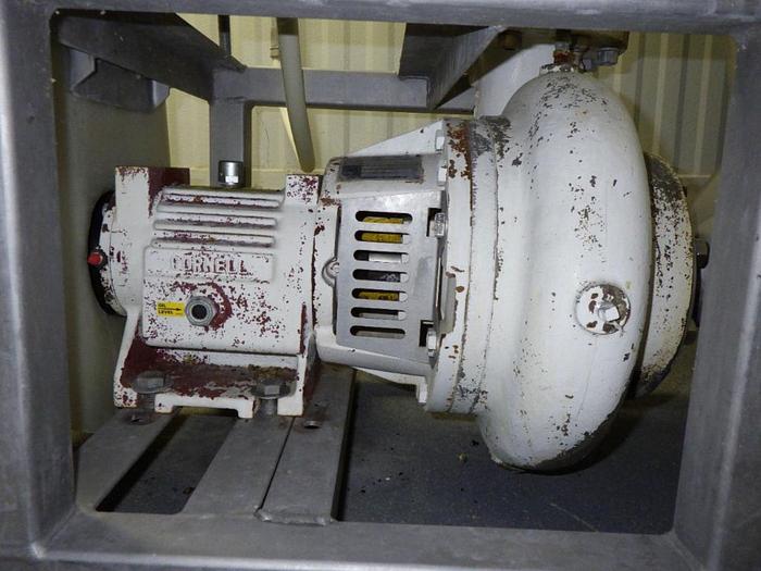 Used Stainless Steel  Flume Hopper 78 in. x 46 in. x 28 in with Cornell Pump and Motor