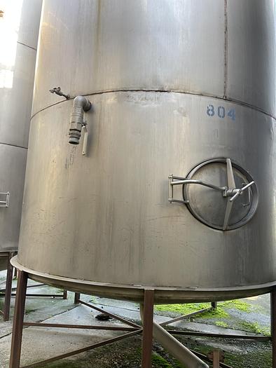 Used 4,400 Gallon Vertical Stainless Steel Storage Tanks
