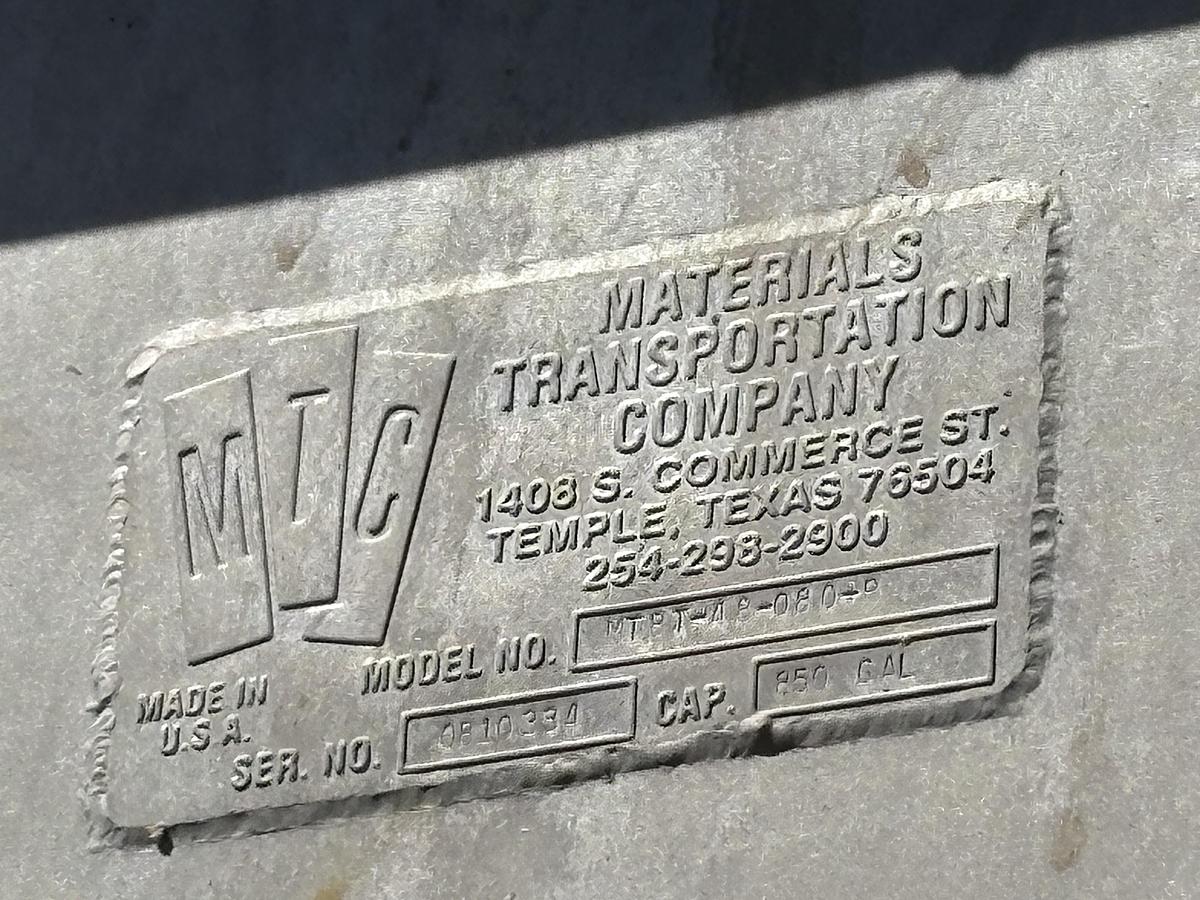 Used MTC 850 Gal Capacity Ribbon Blender