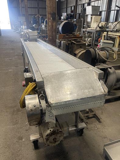Used 18" Wide x 12' Long Plastic Belt Conveyor