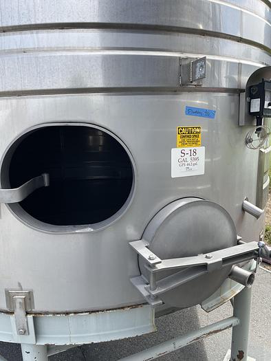 Used 5,395 Gallon Stainless Steel Jacketed White Wine Tanks